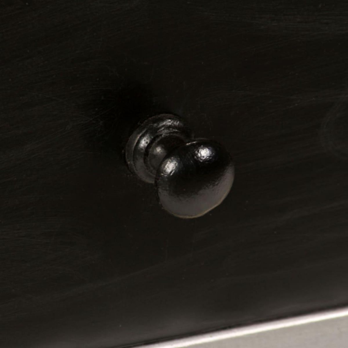 VIDAXL Meuble TV Bois de manguier massif et acier 120x30x45 cm