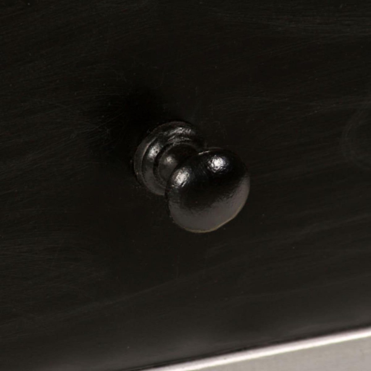 VIDAXL Meuble TV Bois de manguier massif et acier 120x30x45 cm