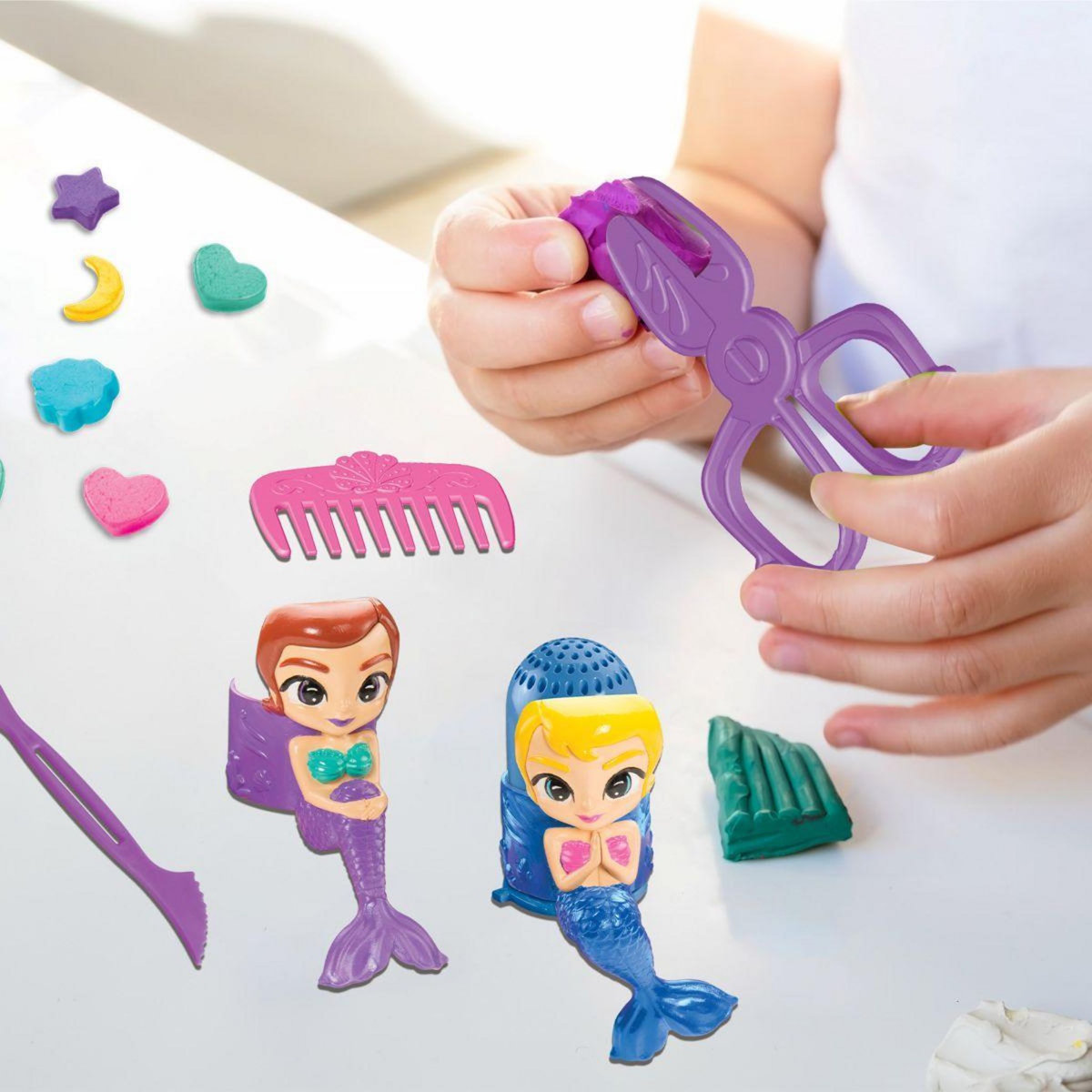 Lexibook Salon de Coiffure pour Sirènes en Pâte à Modeler Douce et Malléable