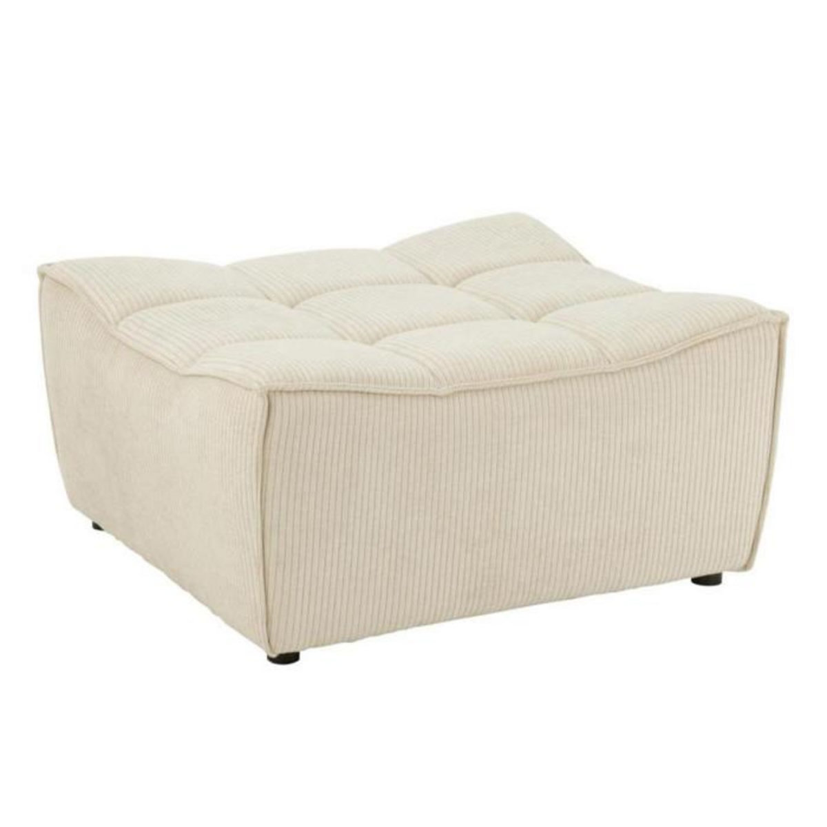 Paris Prix Pouf Matelassé  Grid  92cm Beige