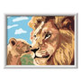 Voir la diapositive 2 : RAVENSBURGER Peinture par numero enfant des 7 ans - CreArt Kids - 18x24 cm - Lion et son bebe
