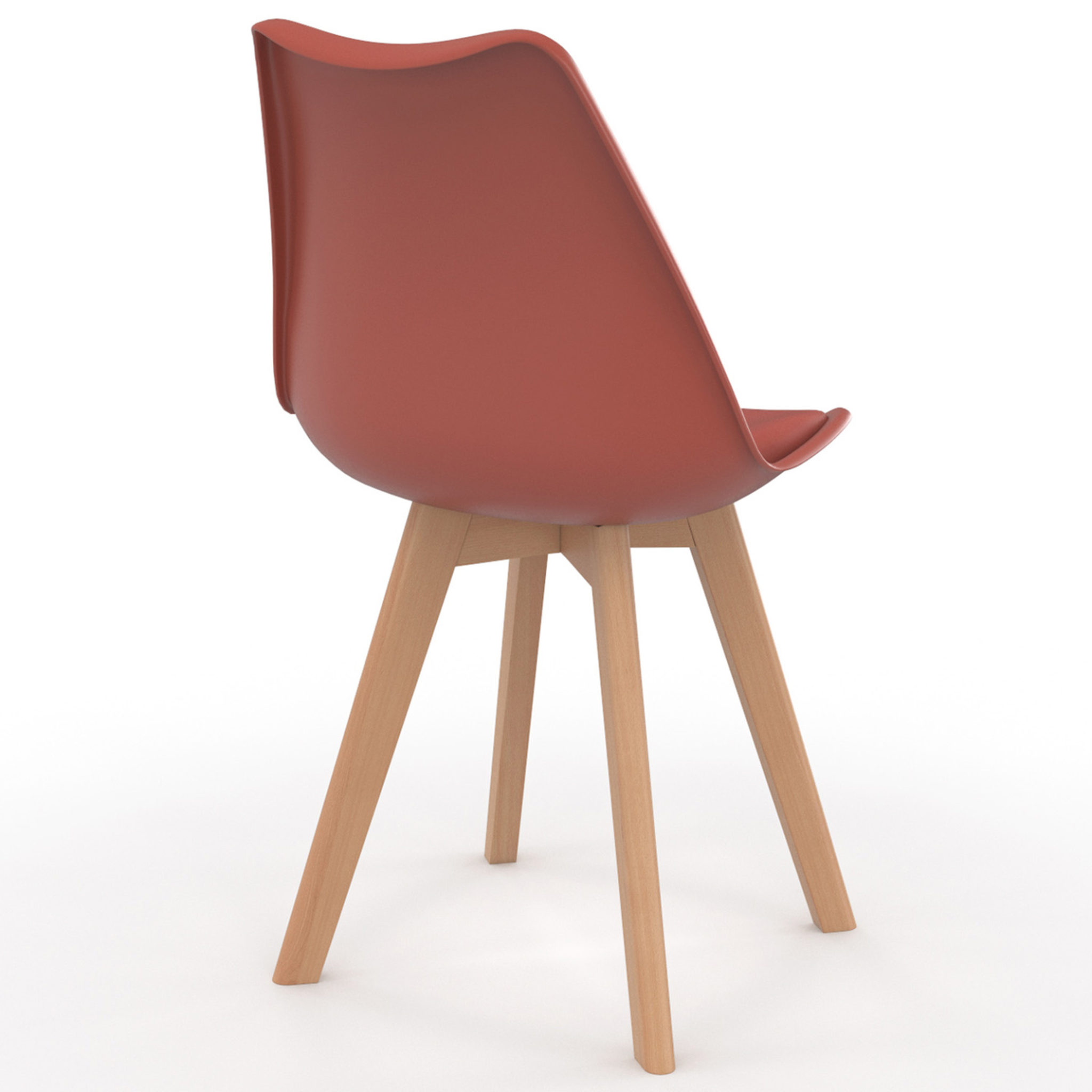 Voir la diapositive 4 : ID MARKET Lot de 6 chaises scandinaves sara mix color terracotta x3 et beige x3