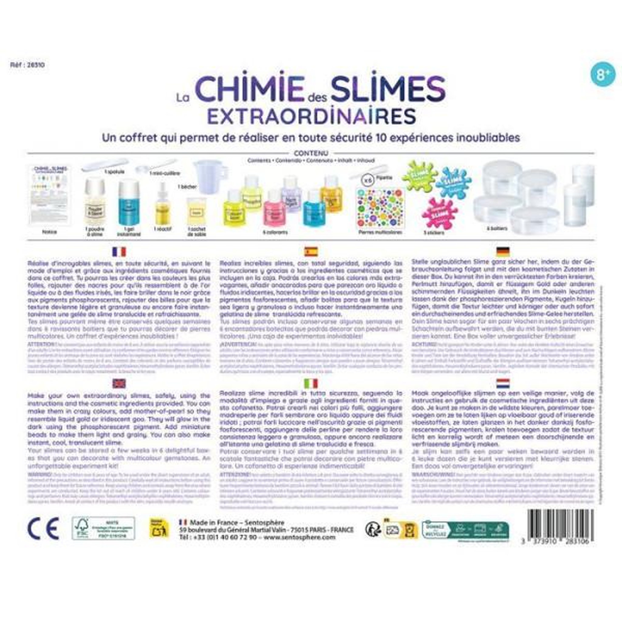 Voir la diapositive 4 : Sentosphere La chimie des Slimes Extraordinaires 2025