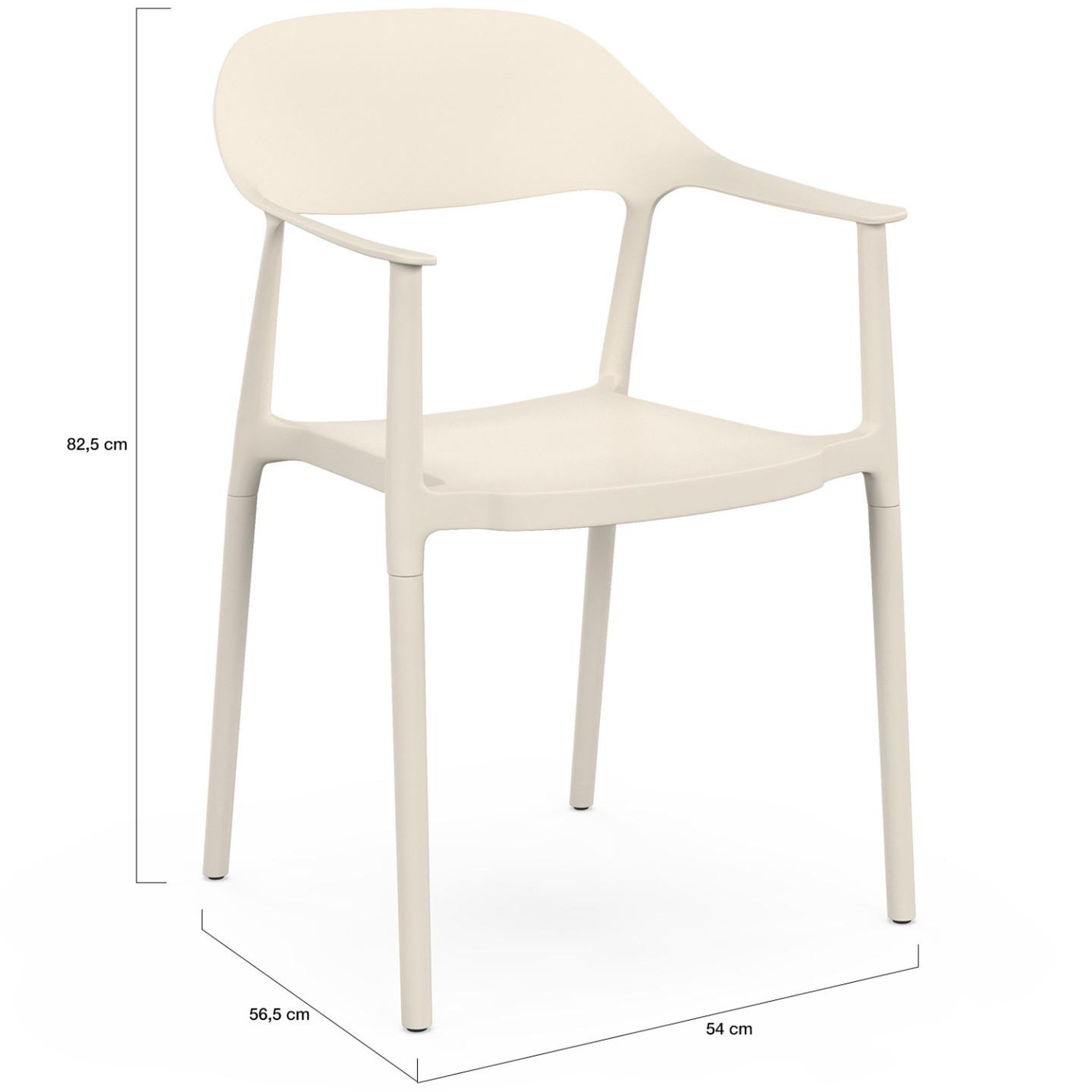 Voir la diapositive 6 : ID MARKET Lot de 4 chaises de jardin empilables suzon en polypropylène beige