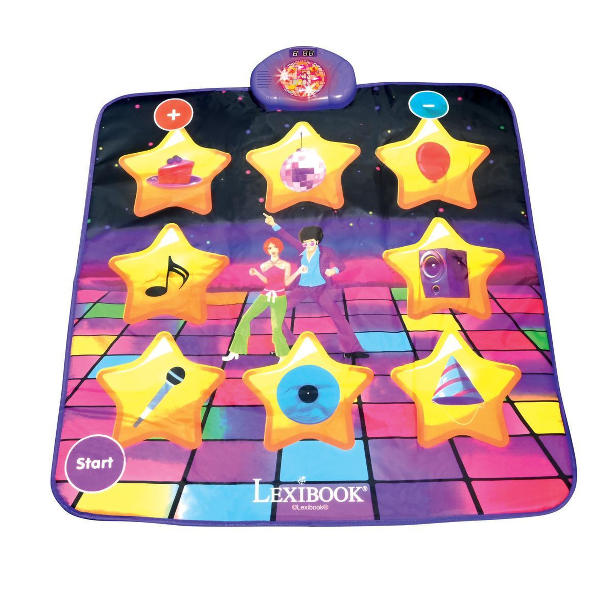 Lexibook Tapis de danse électronique Bluetooth et lumineux
