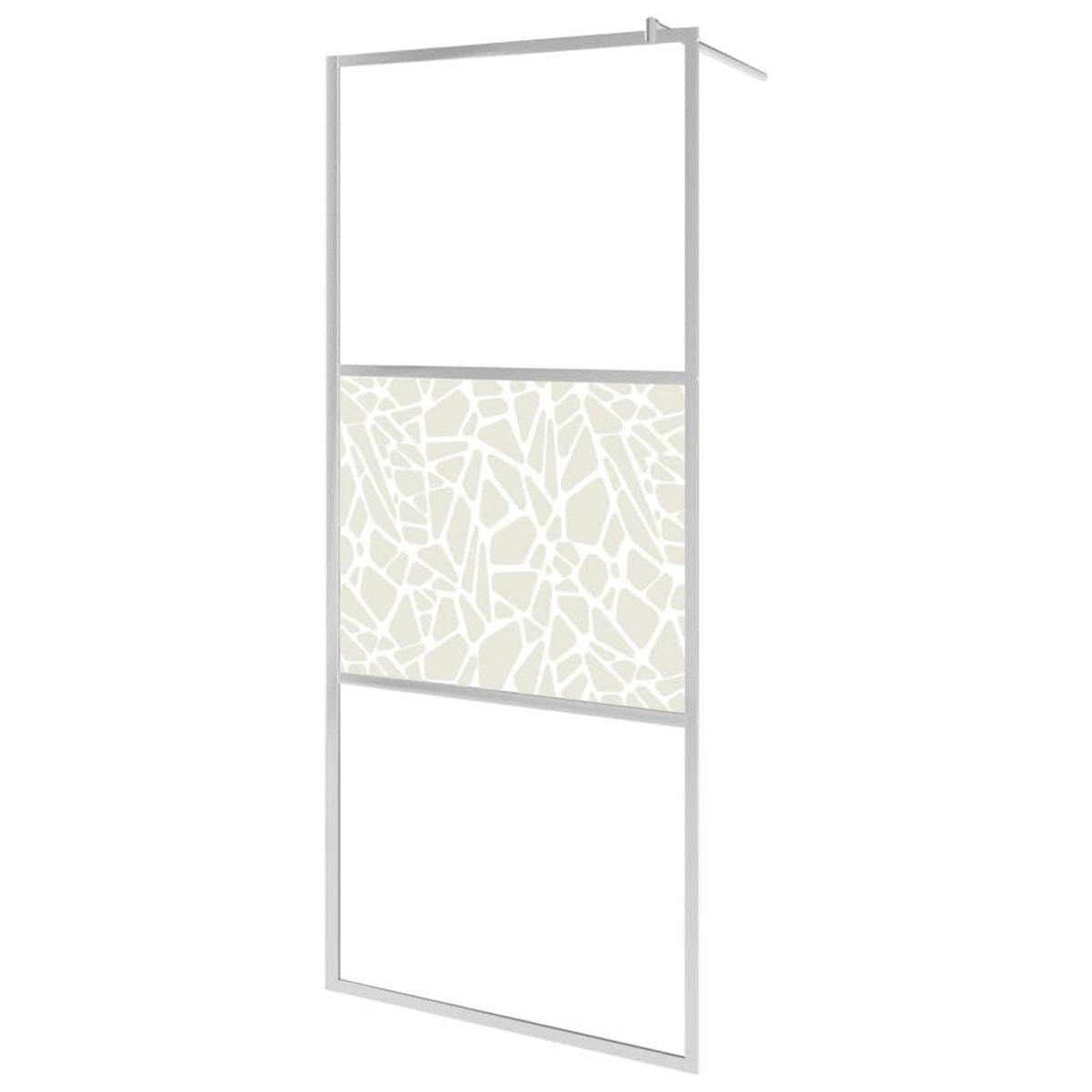 VIDAXL Paroi de douche a l'italienne a verre ESG pierre 140x195 cm