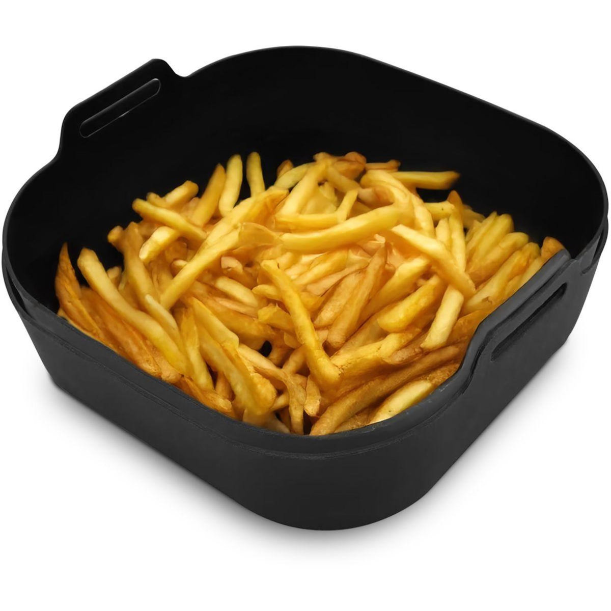 KITCHENCOOK Panier carré en silicone couleur noir