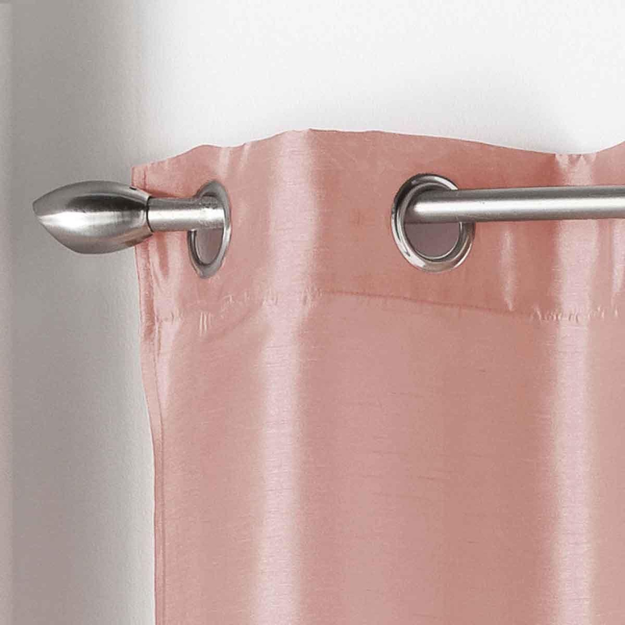 Voir la diapositive 2 : Douceur d'Intérieur Rideau à œillets  shana  140x240cm rose poudré