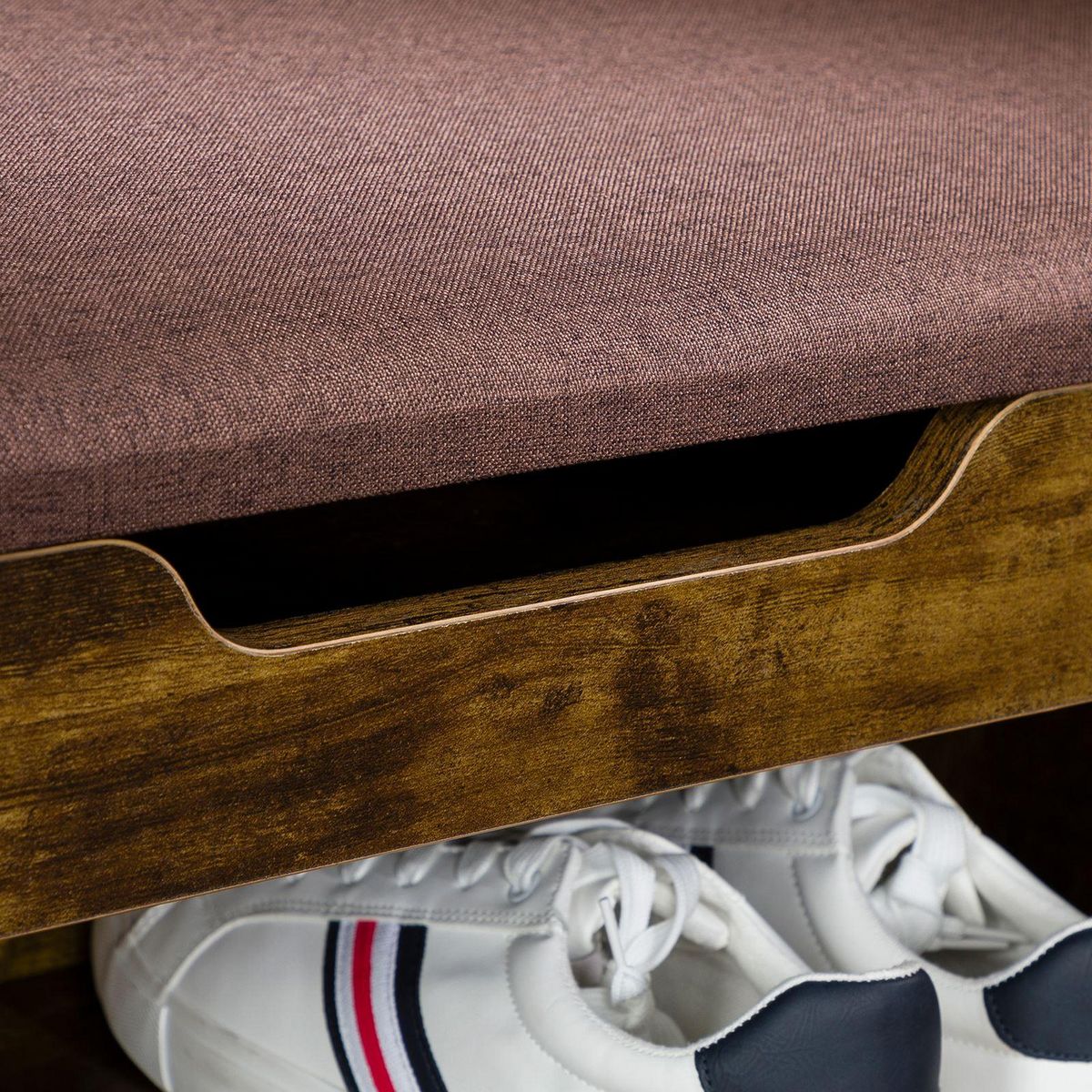 IDIMEX Banc de rangement à chaussures ISAAC avec coffre, en bois