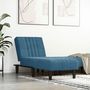 Voir la diapositive 1 : VIDAXL Chaise longue bleu velours