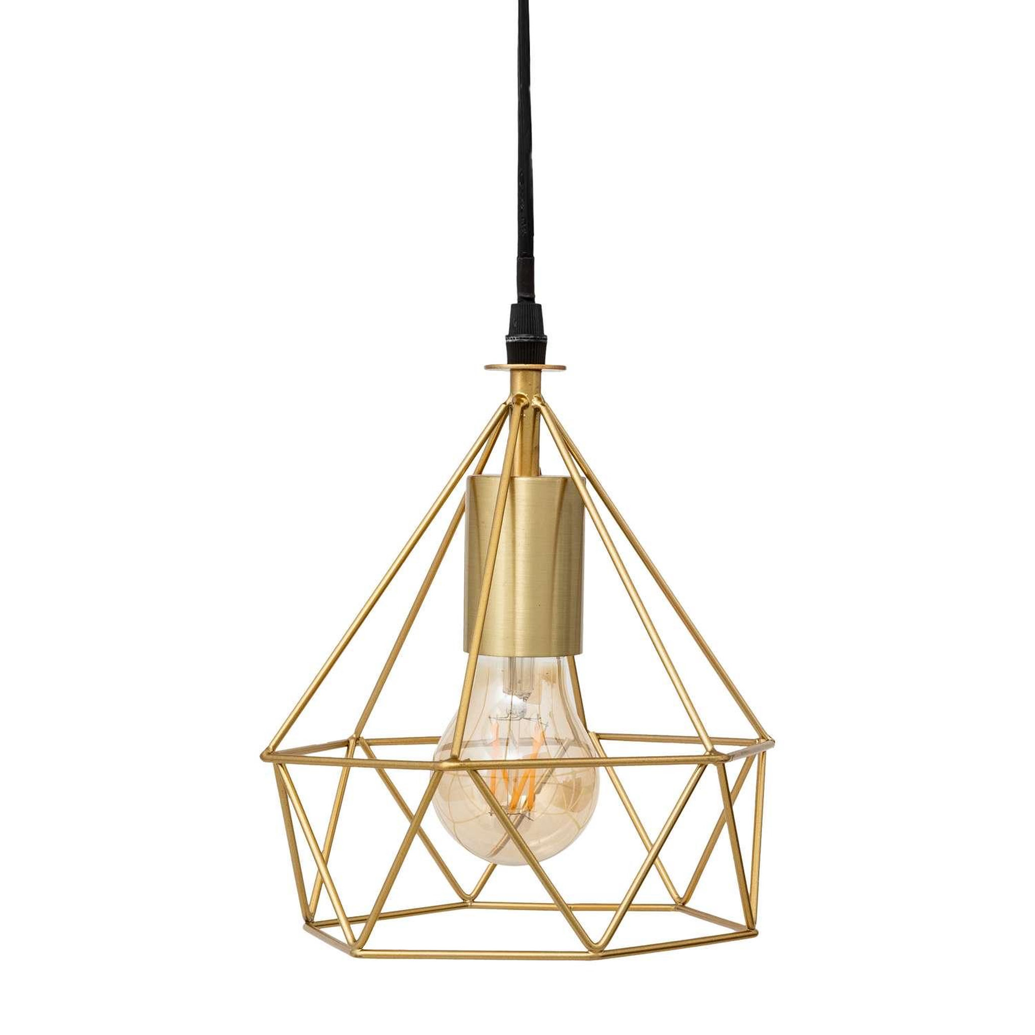 ATMOSPHERA Suspension filaire en métal - Diam 19 cm - Or