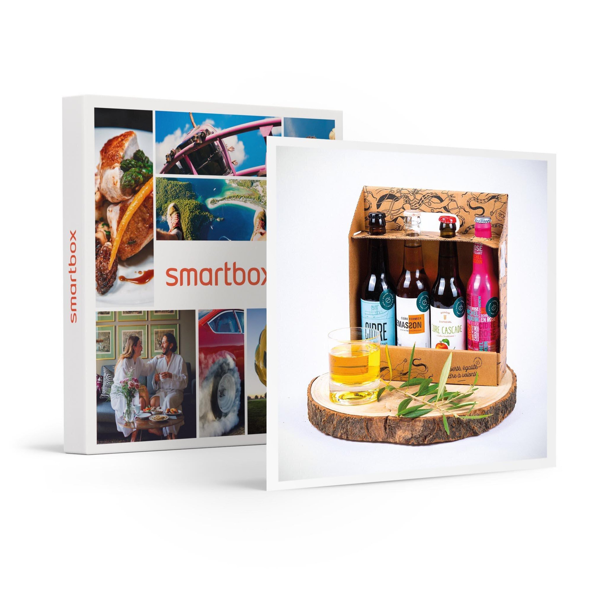 Voir la diapositive 1 : Smartbox Coffret de 4 cidres artisanaux à recevoir et déguster chez soi - Coffret Cadeau Gastronomie