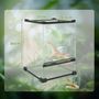 Voir la diapositive 3 : PAWHUT Terrarium vivarium en verre 12L couvercle maille métallique porte noir