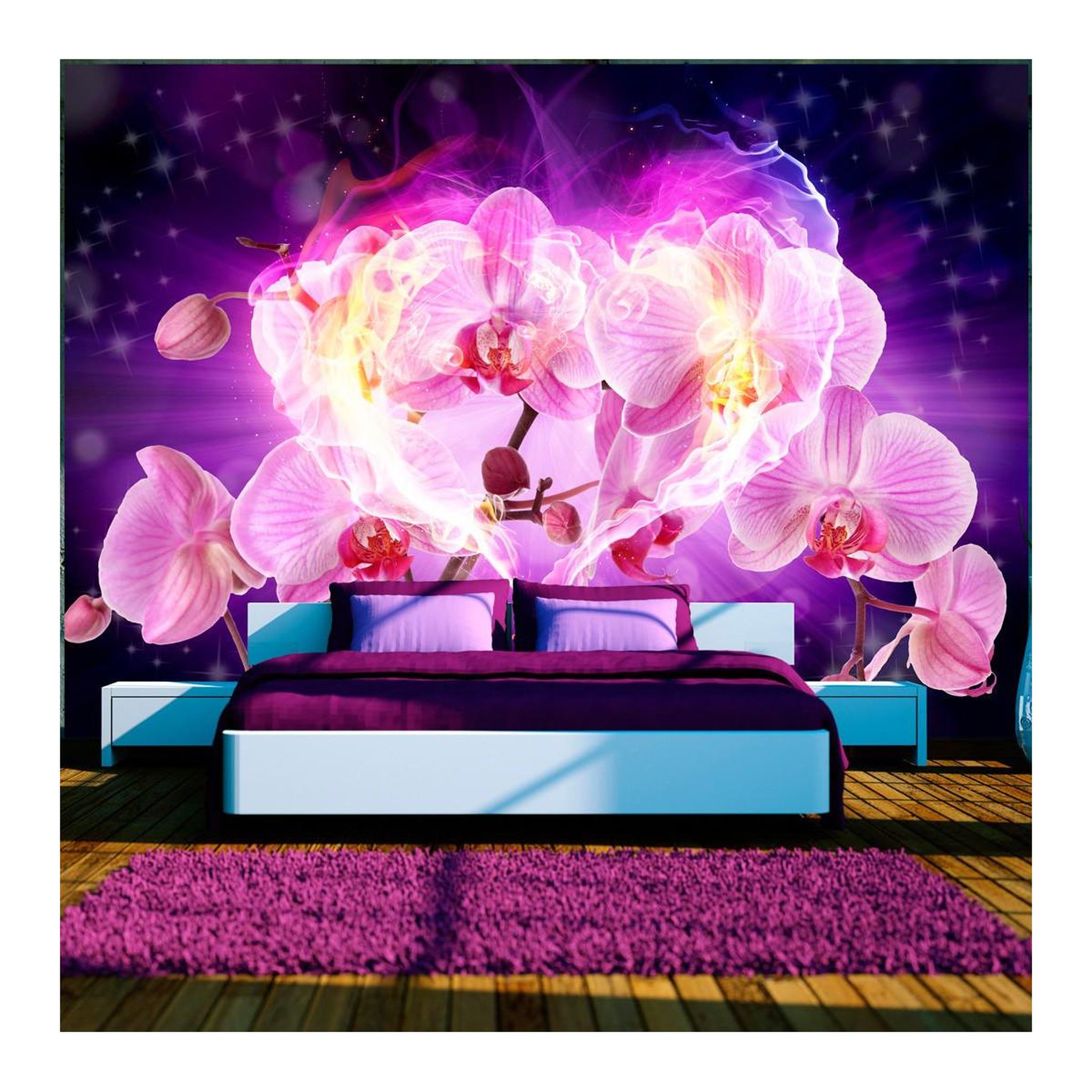 Voir la diapositive 1 : Paris Prix Papier peint  orchids in flames