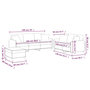 Voir la diapositive 6 : VIDAXL Ensemble de canapes 3 pcs coussins gris clair tissu