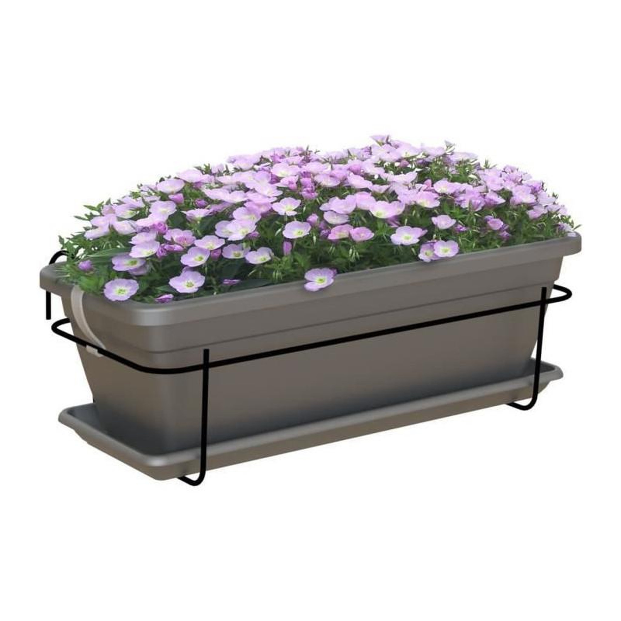 Voir la diapositive 2 : ARTEVASI ARTEVASI - Kit balcon Jardiniere venezia 50cm anthracite 50 x 19,5 x h16,3 cm - 1,13l