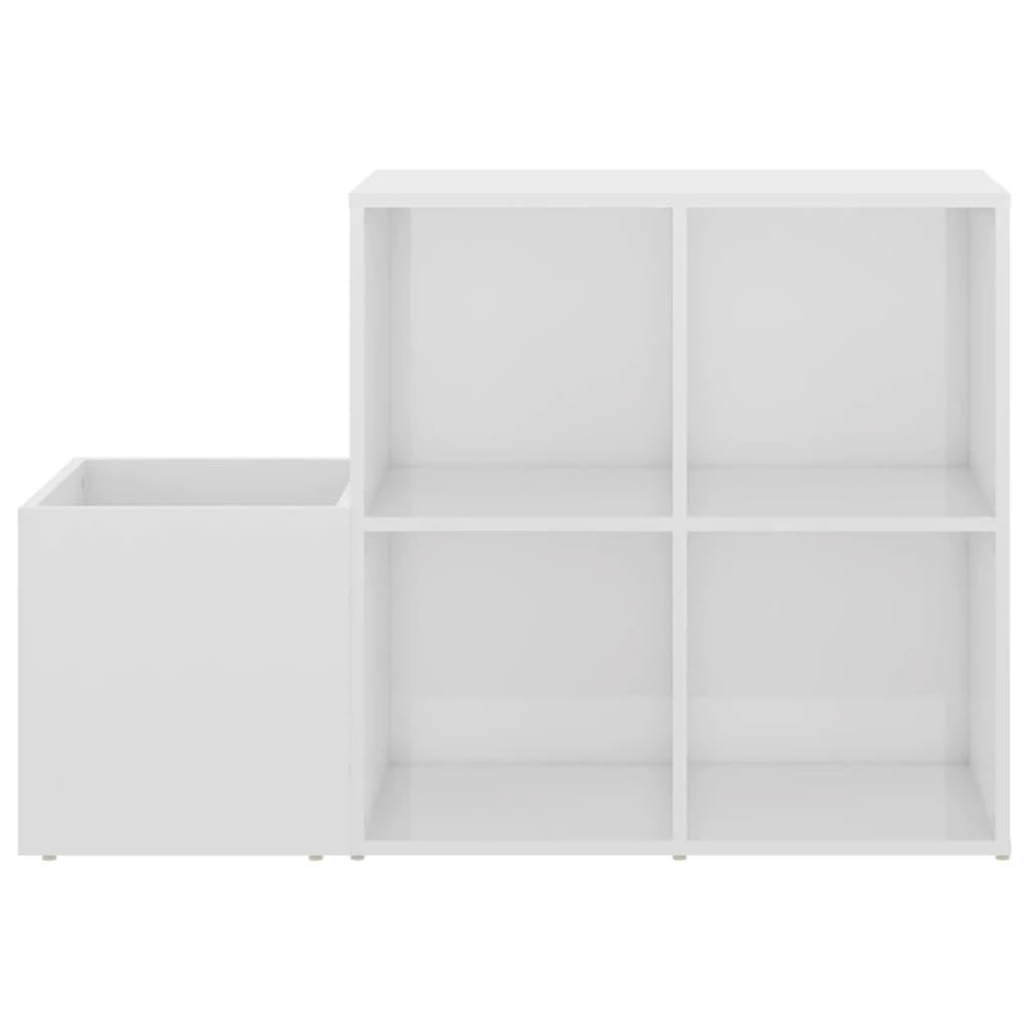 Voir la diapositive 5 : VIDAXL Armoire a chaussures d'entree blanc brillant bois ingenierie
