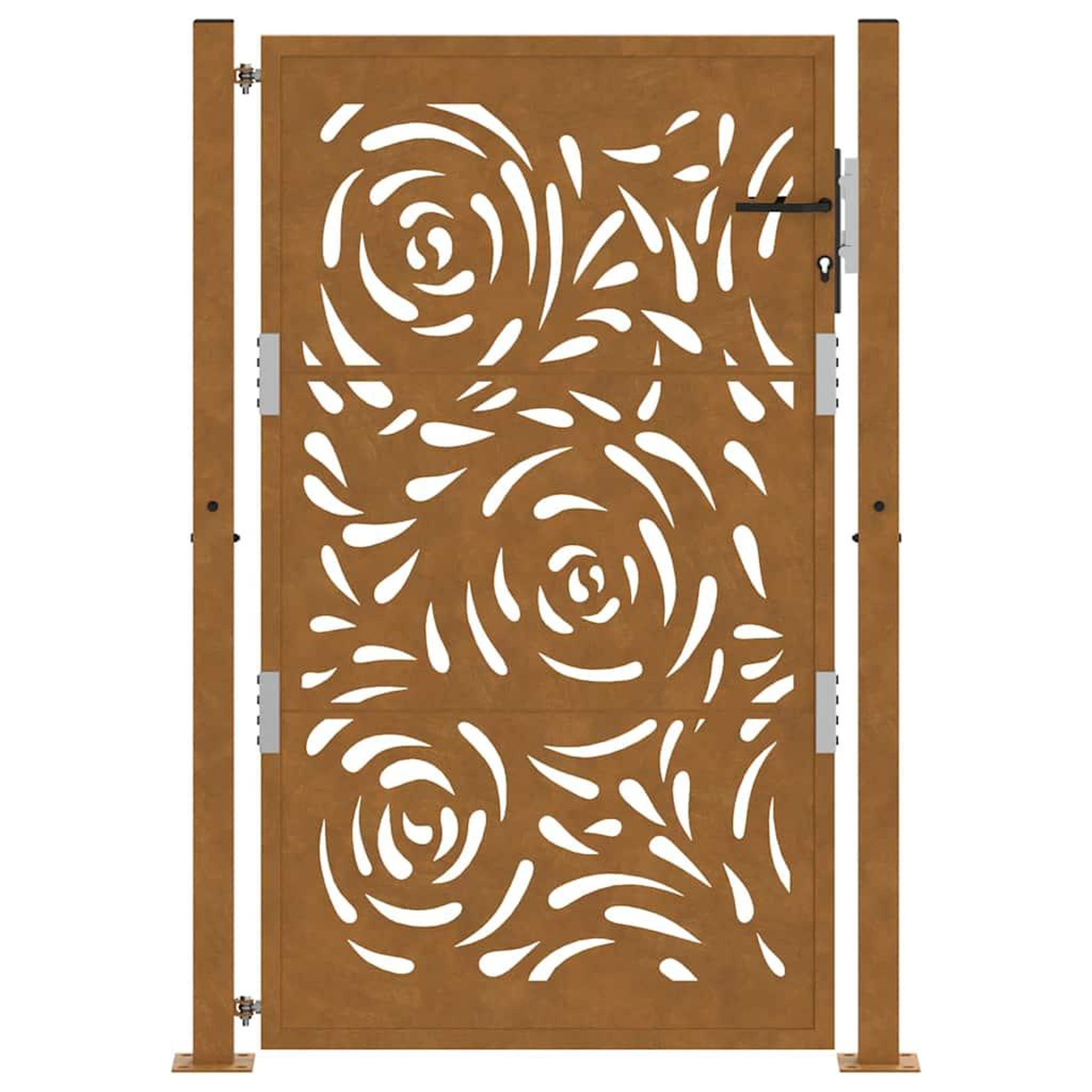 Voir la diapositive 4 : VIDAXL Porte de jardin acier resistant aux intemperies design flamme