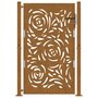 Voir la diapositive 4 : VIDAXL Porte de jardin acier resistant aux intemperies design flamme
