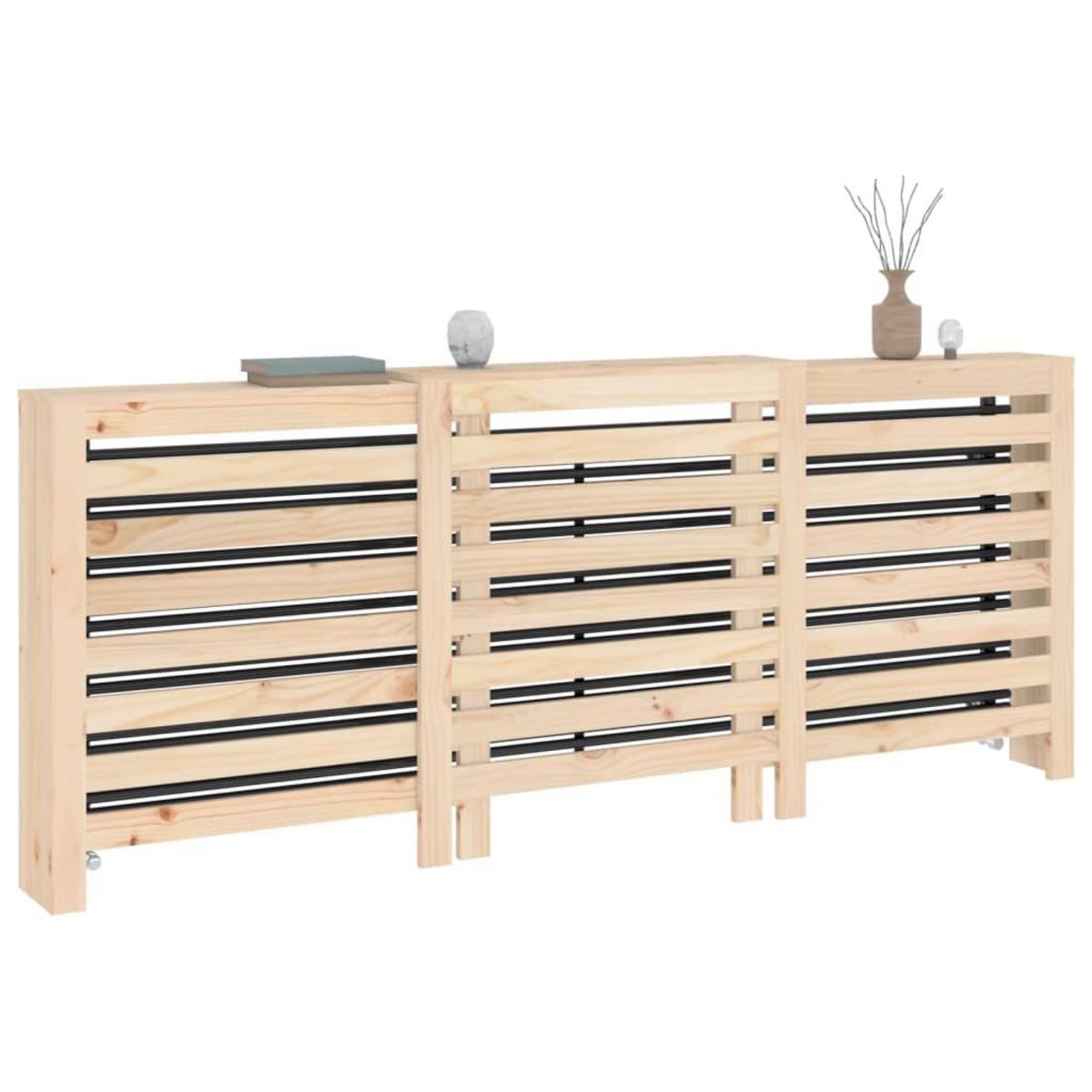 VIDAXL Cache-radiateur 210x21x85 cm Bois massif de pin