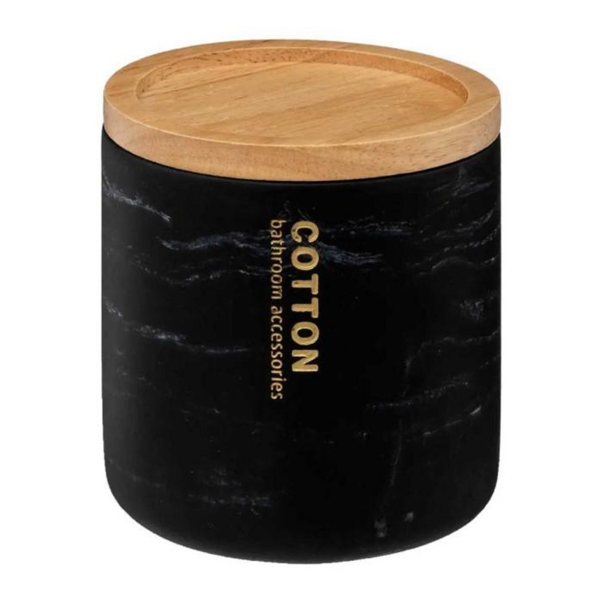 FIVE Pot à Coton en Bambou  Léa  10cm Noir