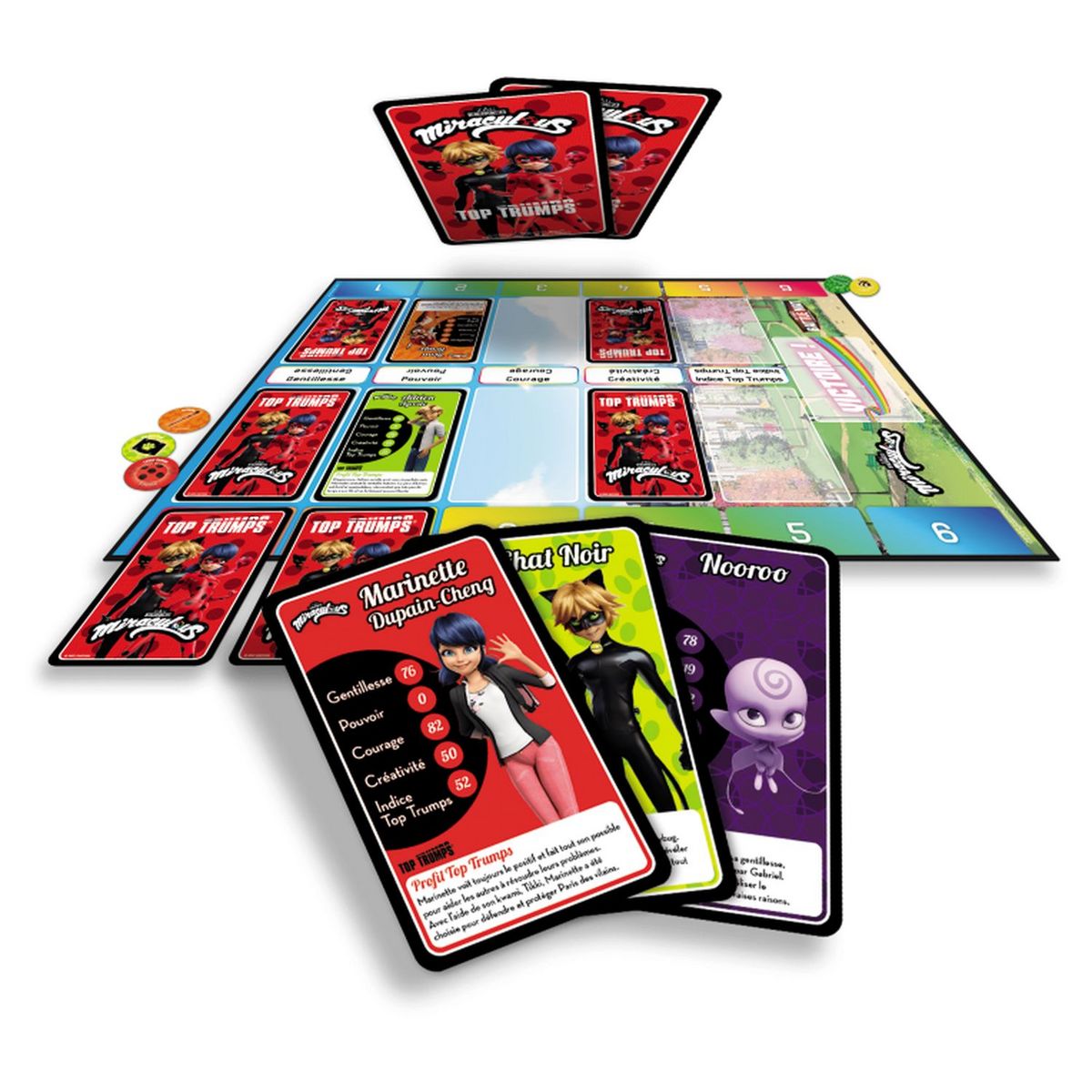 WINNING MOVES Jeu Top Trumps Battle Mat Miraculous