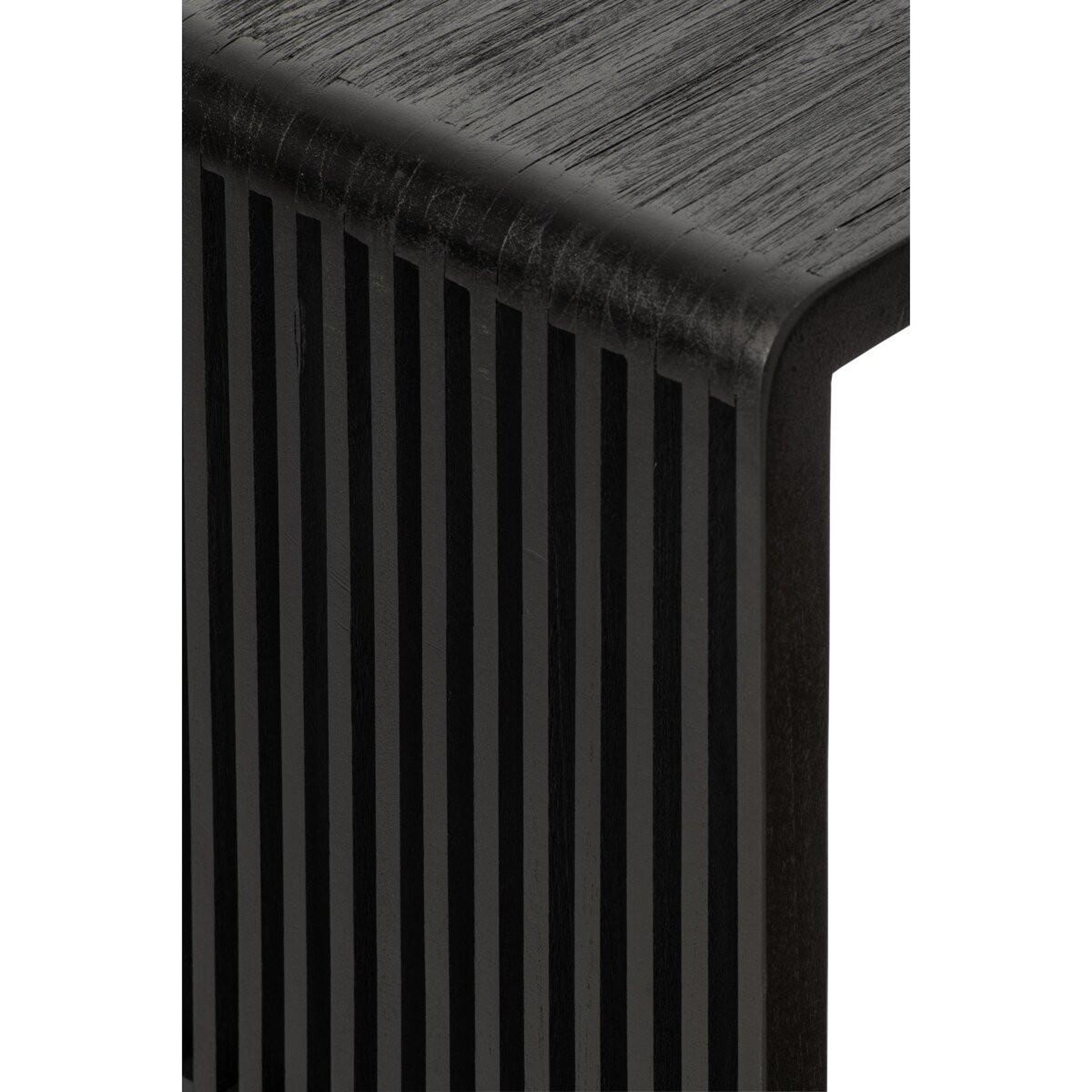 Voir la diapositive 5 : J-LINE Table d'appoint en bois  lars  65cm noir