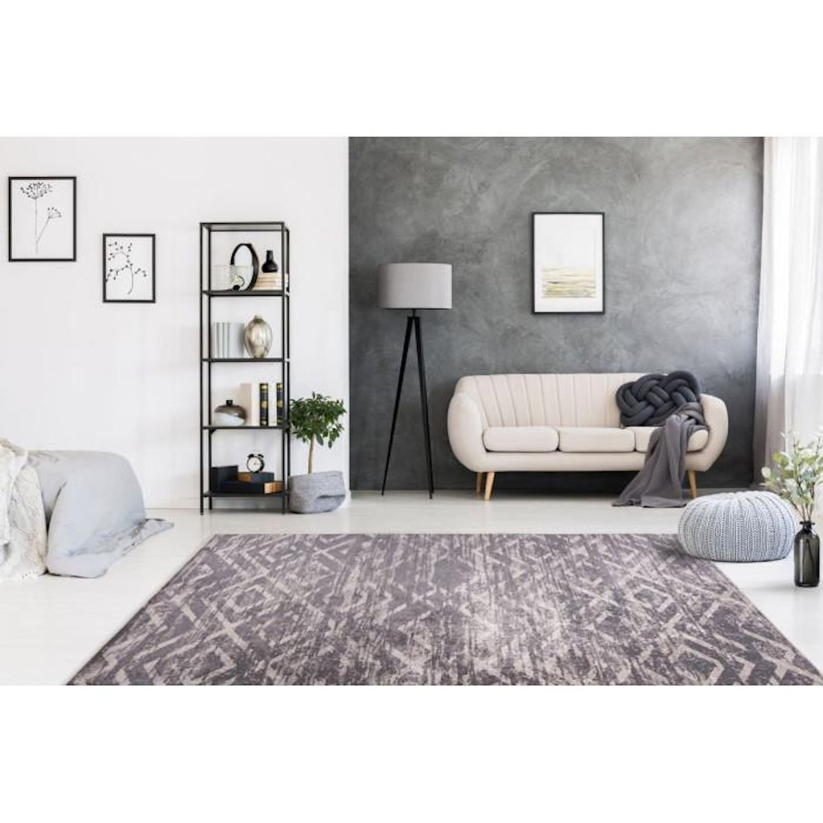 Paris Prix Tapis à Motifs à Poils Courts  Sally  Taupe