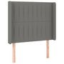Voir la diapositive 2 : VIDAXL Tete de lit avec oreilles Gris fonce 83x16x118/128 cm Tissu