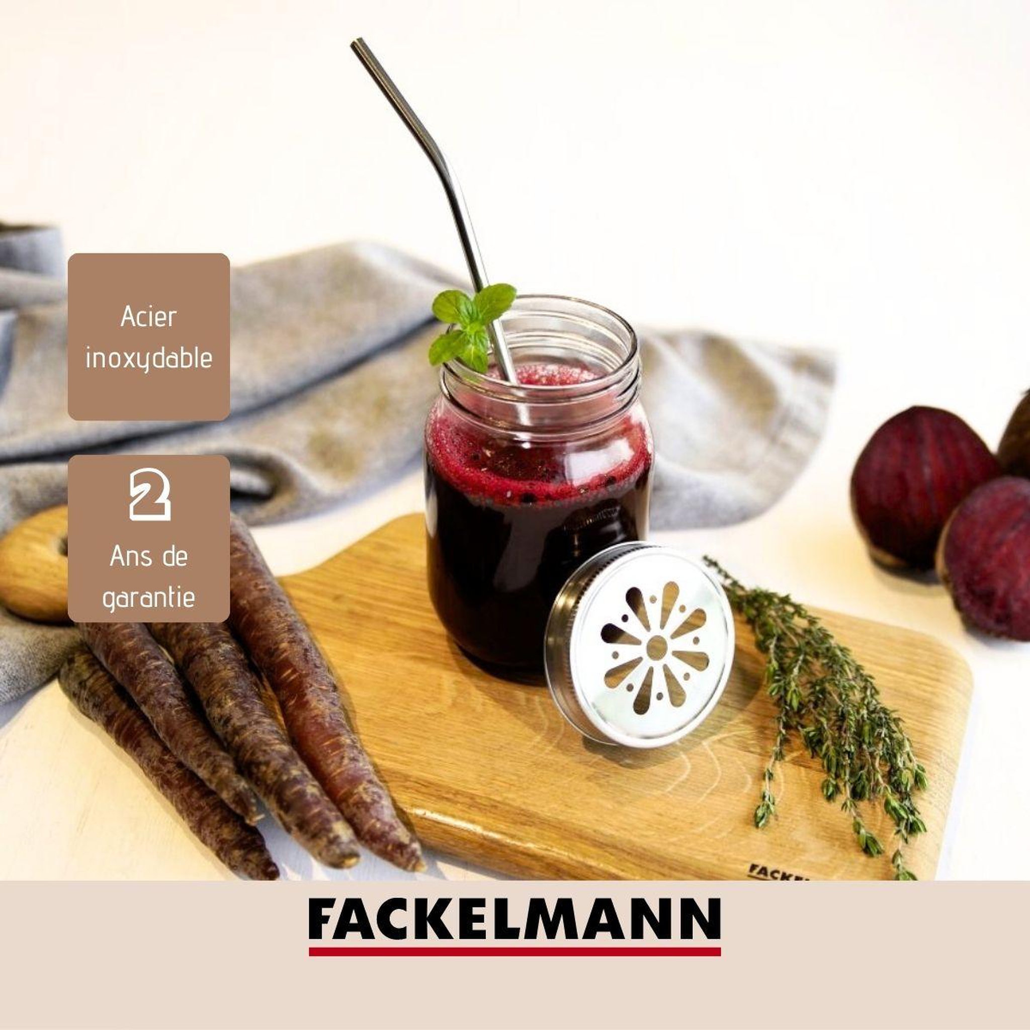 Voir la diapositive 4 : Fackelmann Lot de 8 pailles incurvées en inox avec goupillons 24 cm fackelmann bar concept
