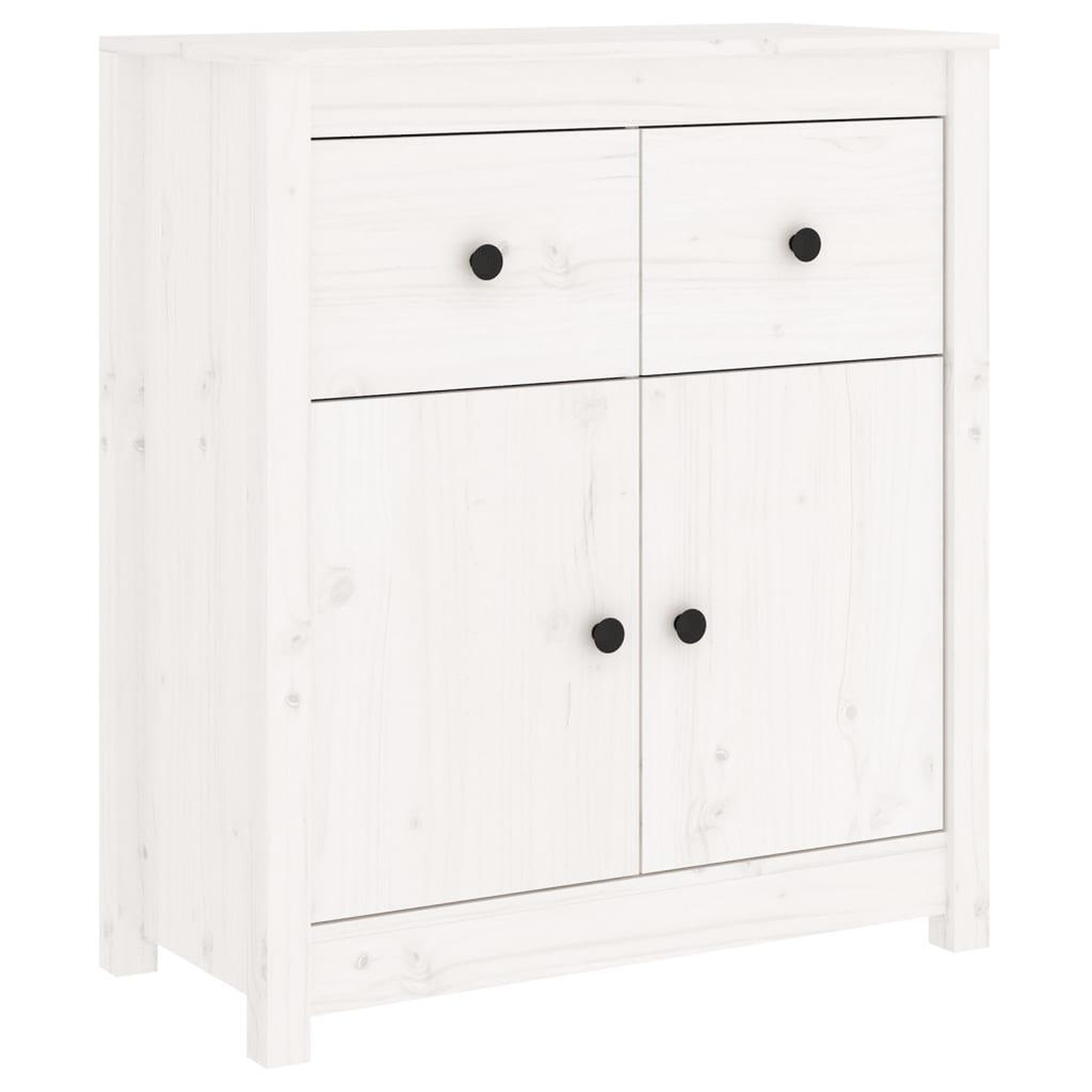 Voir la diapositive 2 : VIDAXL Buffet blanc 70x35x80 cm bois massif de pin