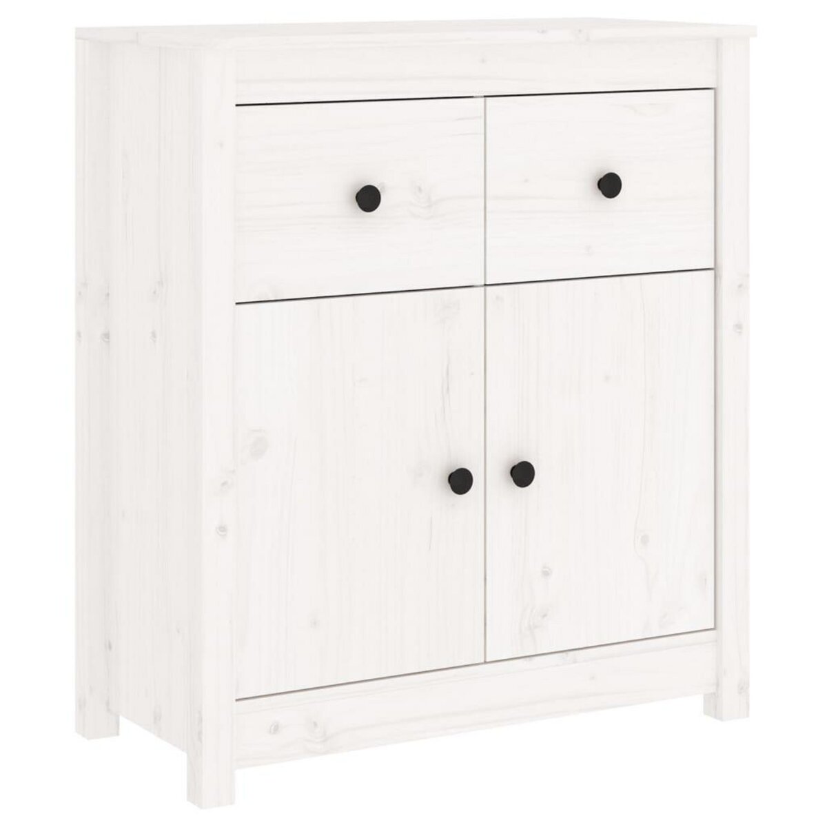 VIDAXL Buffet blanc 70x35x80 cm bois massif de pin