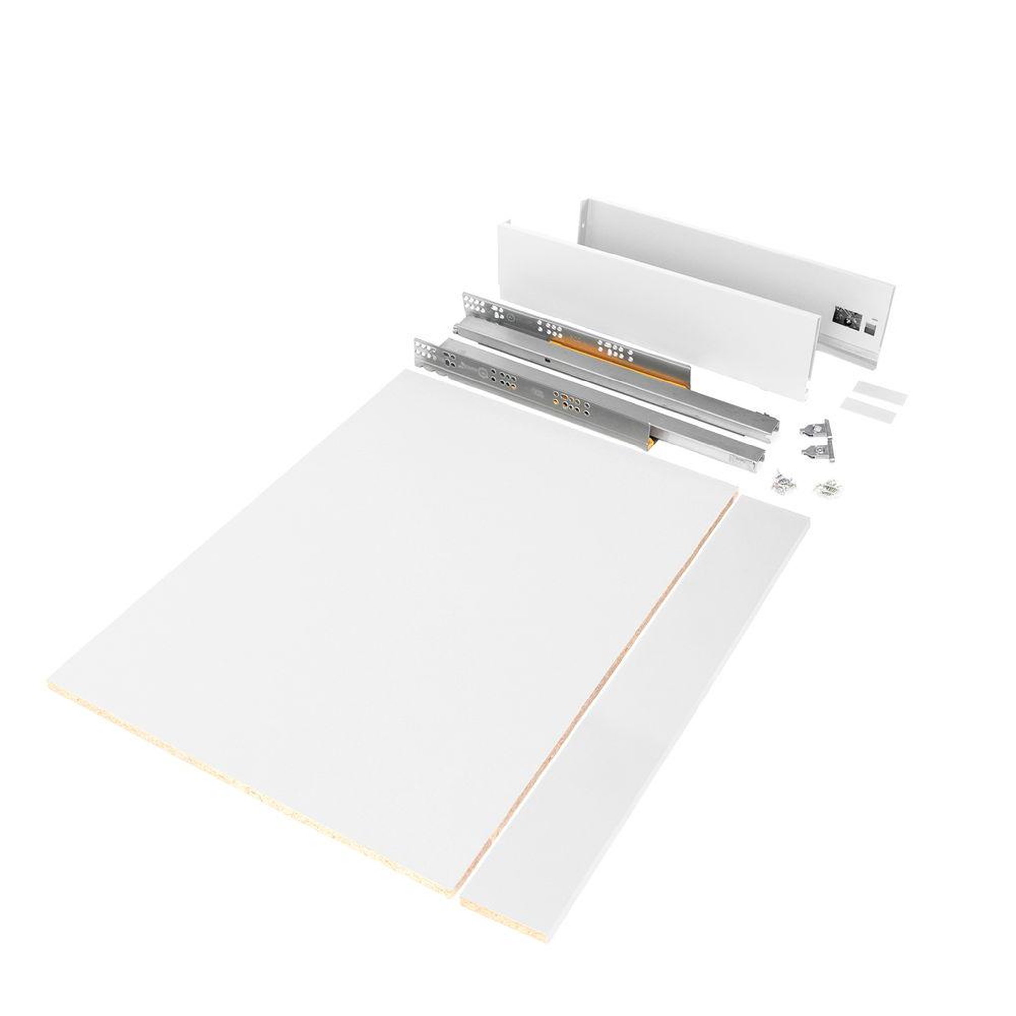 EMUCA SRL Kit de tiroir pour cuisine et salle de bain Vertex - panneaux inclus, H 93 x M 900, blanc