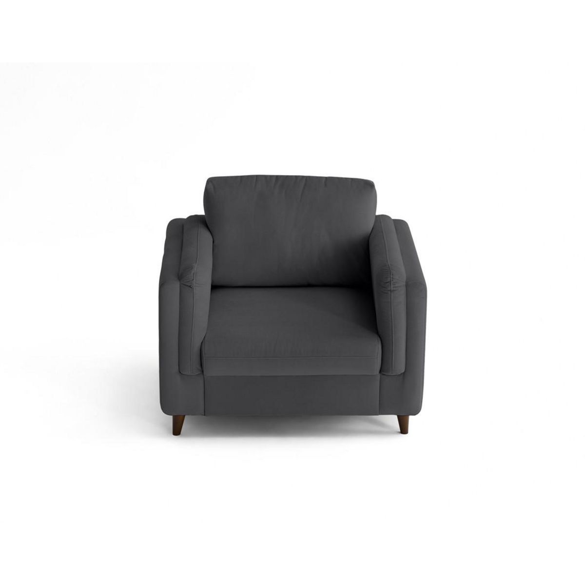 LISA DESIGN Brooke - fauteuil en velours pieds en bois