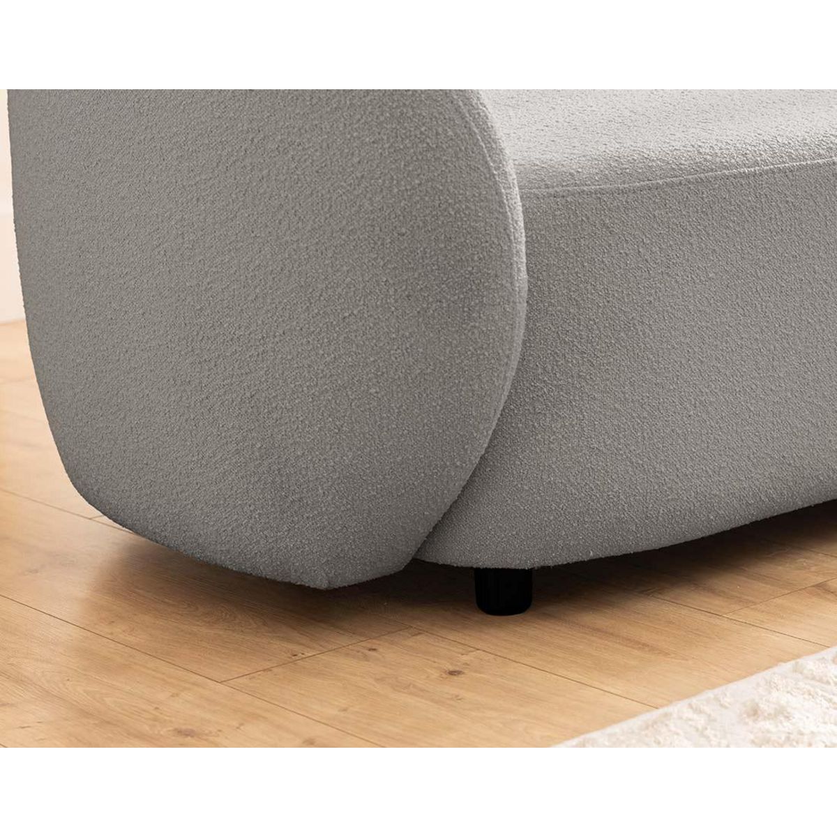 LISA DESIGN Flore - fauteuil en tissu bouclette