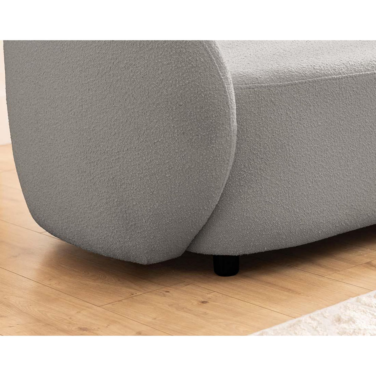 LISA DESIGN Flore - fauteuil en tissu bouclette