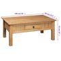 Voir la diapositive 6 : VIDAXL Table basse 100x60x45 cm Pin massif Assortiment Panama