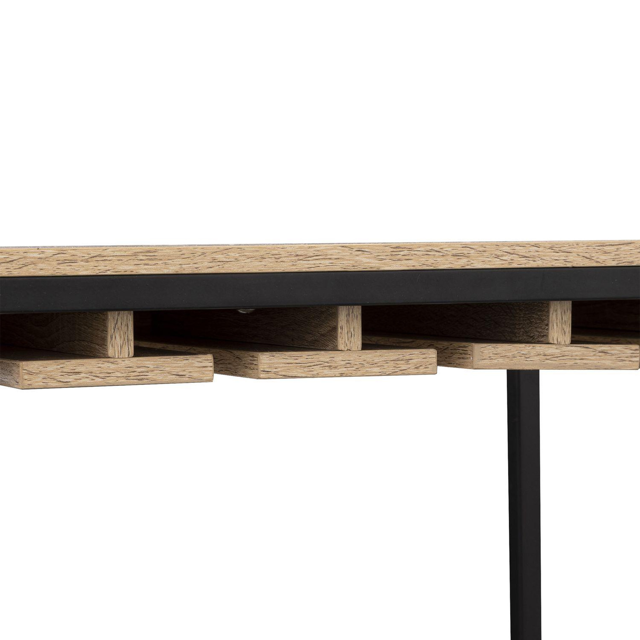 Voir la diapositive 5 : FIVE Meuble bar avec rack pour 25 bouteilles en bois aliaj - noir