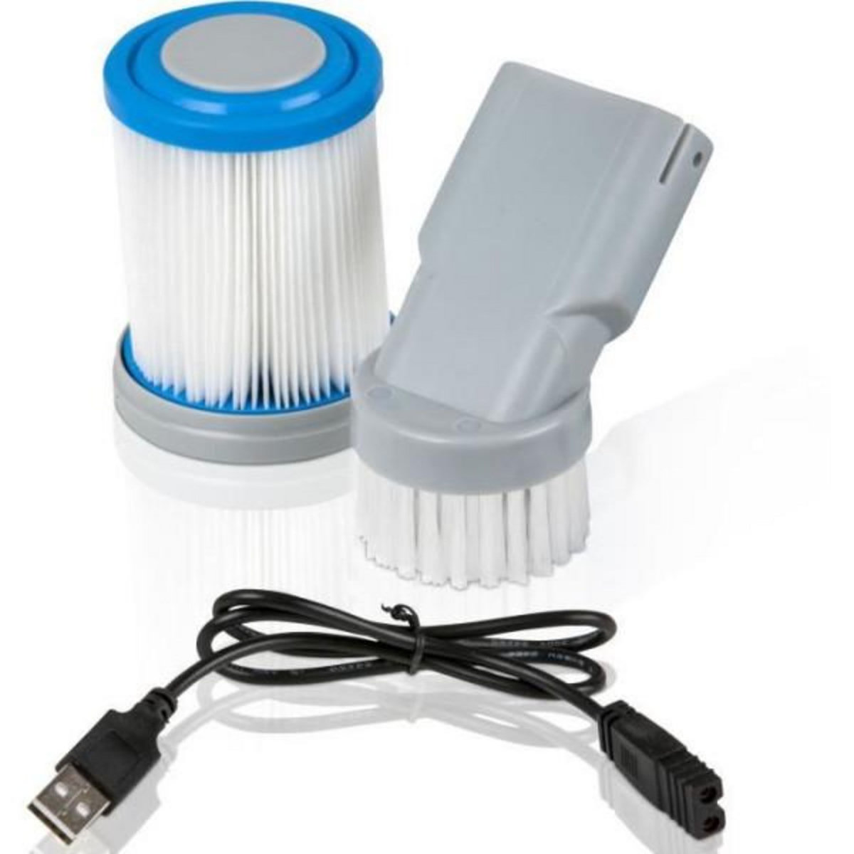 GRE GRE - Nettoyeur de fond a batterie pour spas et piscines hors-sol - Équipé d'un filtre a cartouche