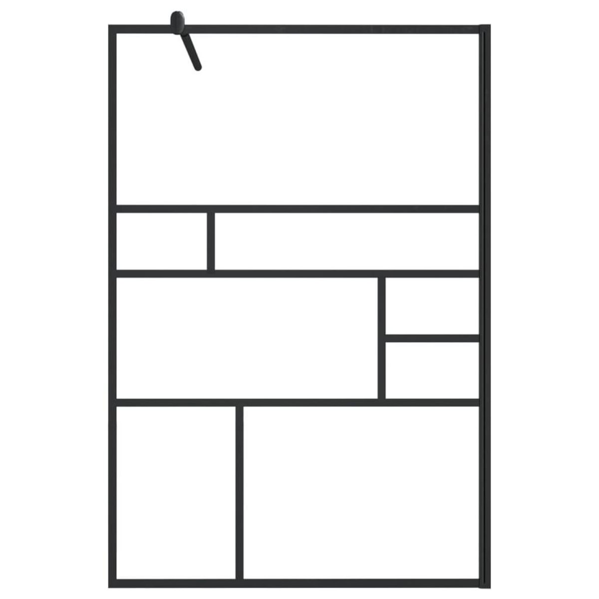 VIDAXL Paroi de douche a verre ESG transparent 115x195 cm Noir