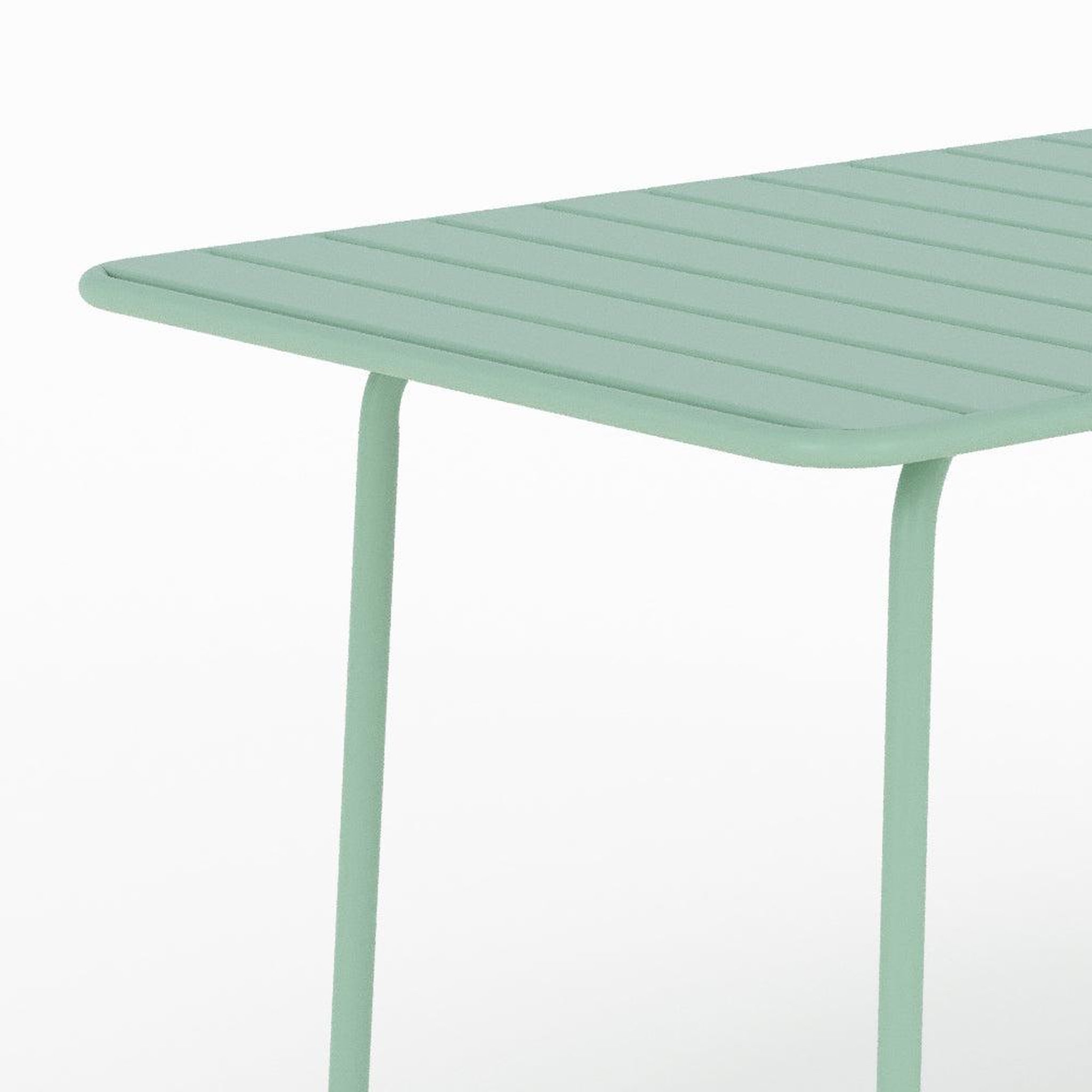 Voir la diapositive 5 : MAISON PAVANE Table et chaises de jardin 6 personnes en métal vert-yumi