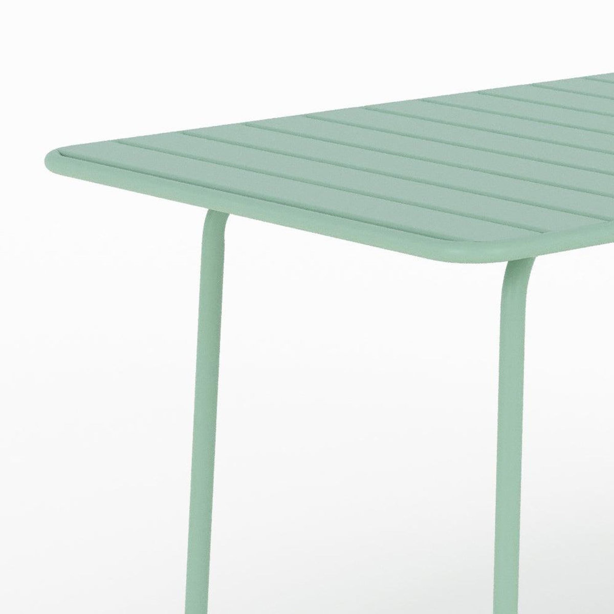 Rendez vous déco Table et chaises de jardin 6 personnes en métal vert-Yumi