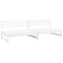 Voir la diapositive 2 : VIDAXL Canapes centraux de jardin 2pcs blanc 120x80 cm bois pin massif