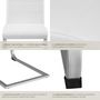 Voir la diapositive 5 : tectake Ensemble de chaises de salle à manger rembourré avec revêtement aspect cuir blanc Lot de 4
