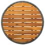 Voir la diapositive 4 : VIDAXL Table a the Gris 60 cm Resine tressee et bois d'acacia solide