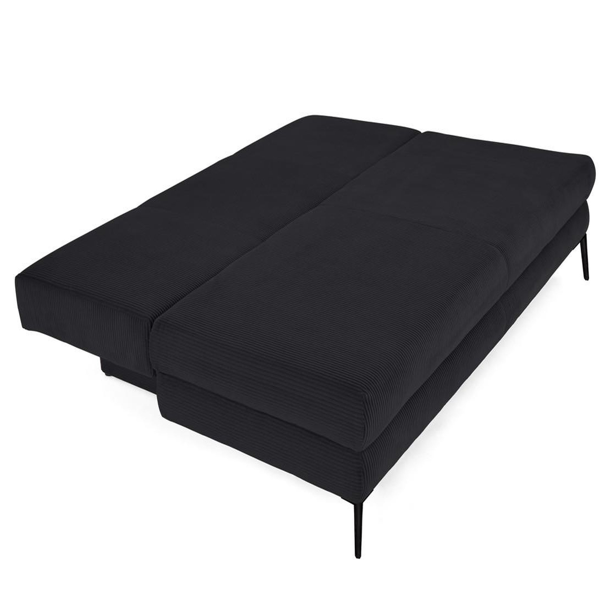 Voir la diapositive 2 : BEST MOBILIER Elton - canapé 3 places convertible avec coffre en velours côtelé