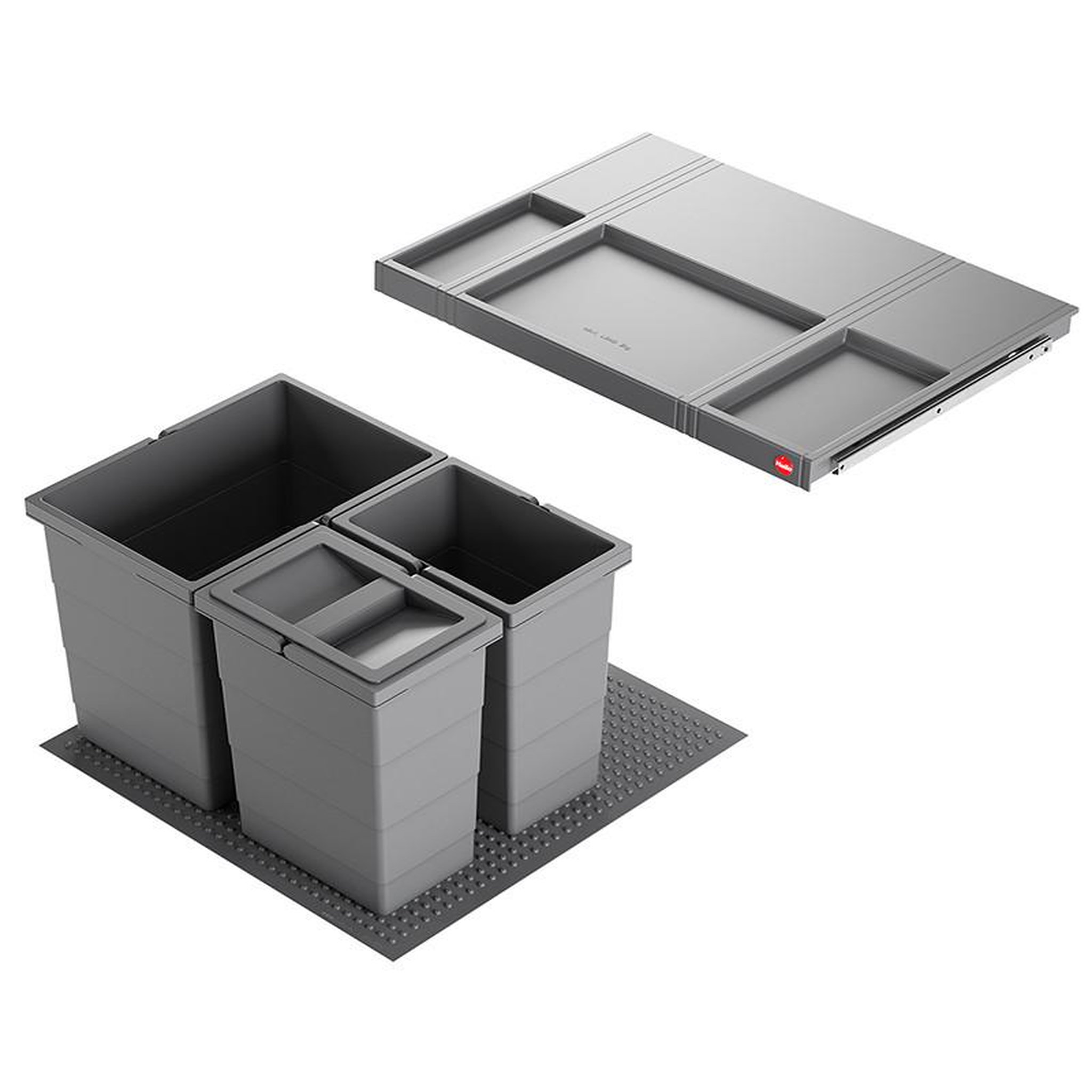 HAILO Poubelle de cuisine encastrable AS Allegro S295 18L + 2x8L Hailo