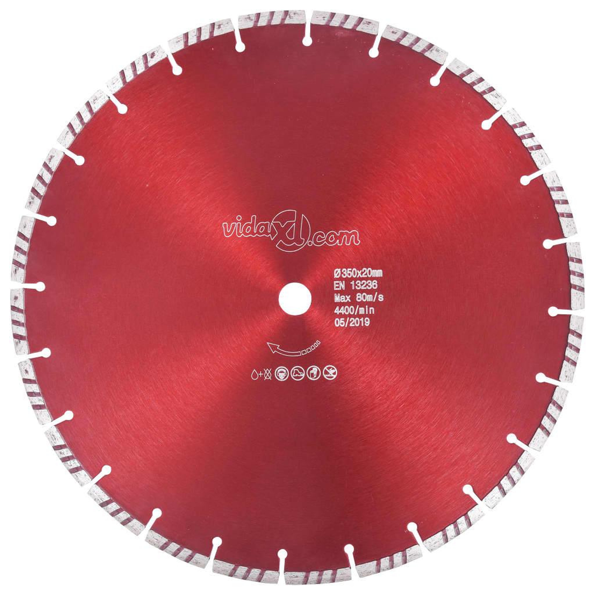 Voir la diapositive 1 : VIDAXL Disque de coupe diamante avec turbo Acier 350 mm