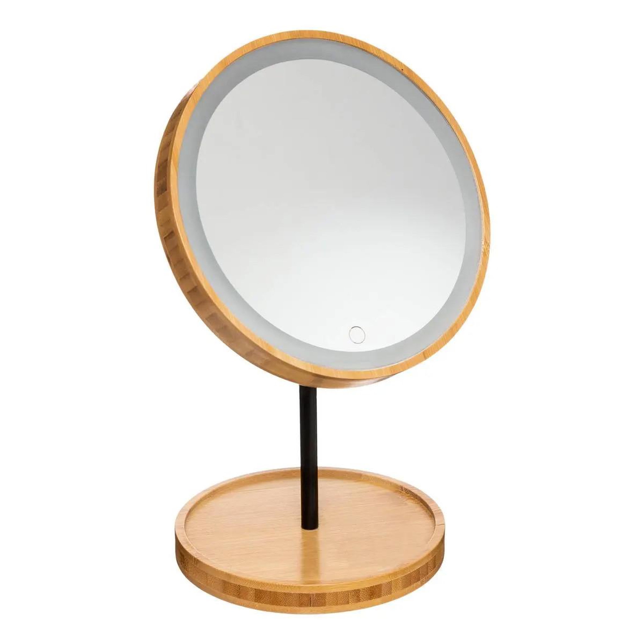 Voir la diapositive 1 : FIVE Miroir de Salle de Bain  Led Bambou  31cm Naturel