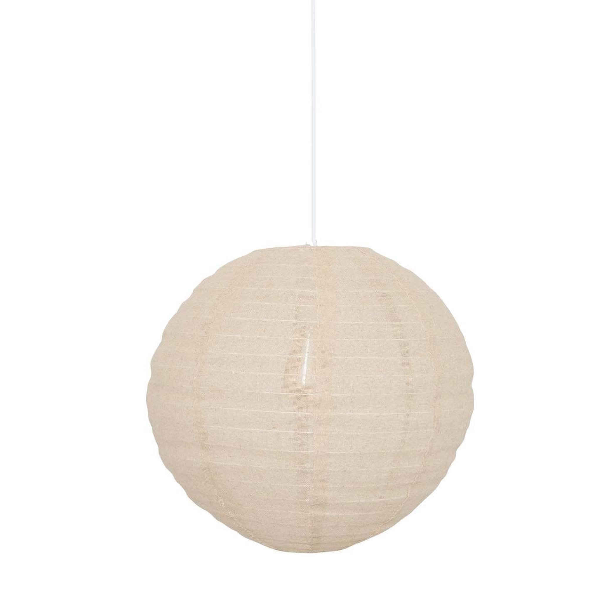 Voir la diapositive 2 : ATMOSPHERA Lanterne Japonaise Boule  Jordy  43cm Beige Lin